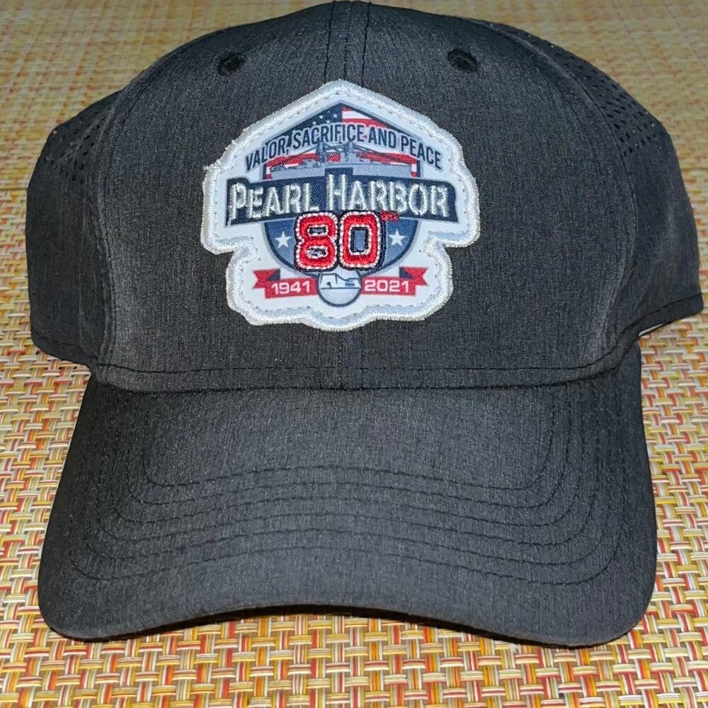 Pearl Harbor 80th Anniv Men’s Gray Baseball Cap Hat